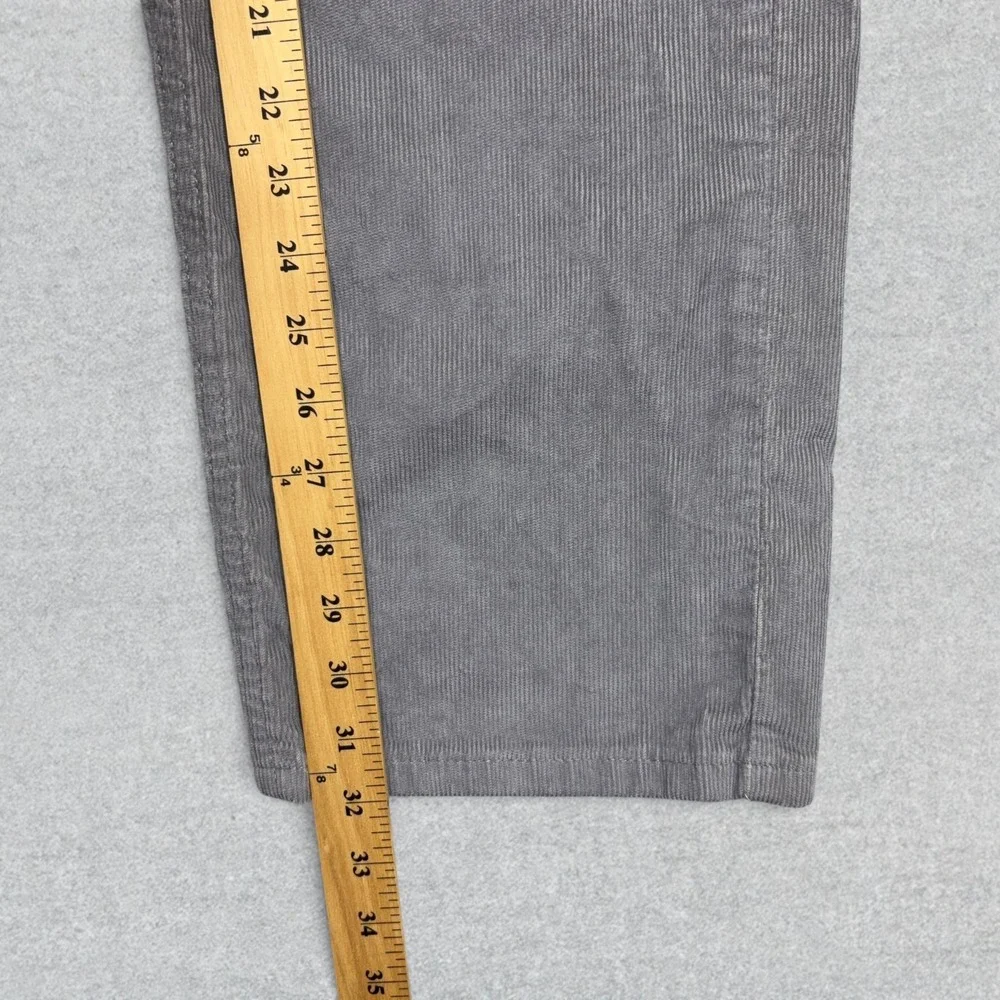 Levi's 505 Pants Mens 38x32 Gray Corduroy Regular Fit Straight Leg Stretch